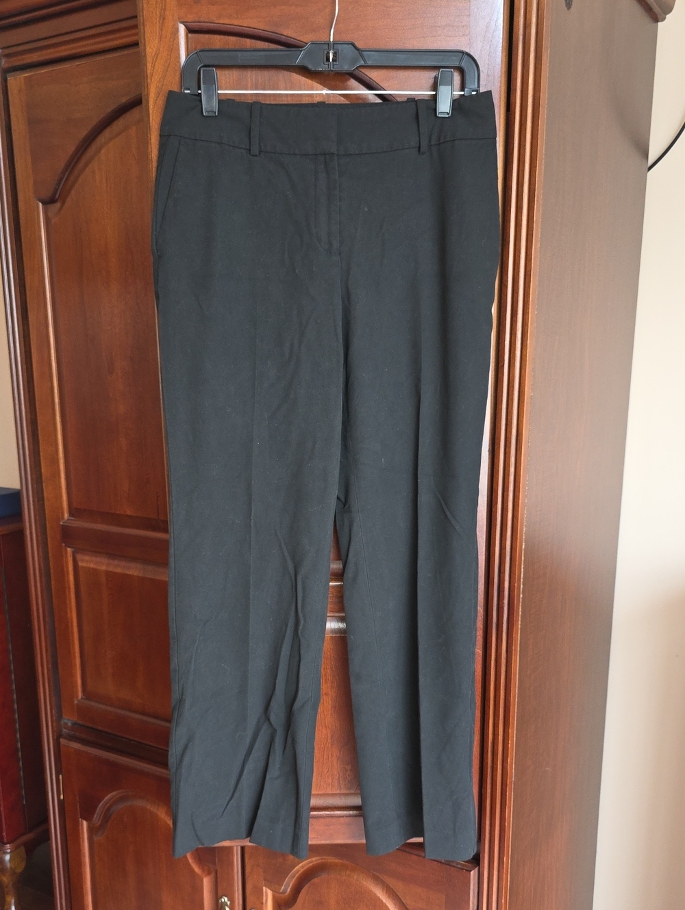 Ann Taylor Black Straight-Leg Dress Pants 6P